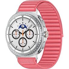 Galaxy Watch8 Classic | 46 мм | 4G LTE | White | Fabric/Red | M/L, Размер ремешка : M/L, Тип ремешка : Fabric, Размер корпуса : 46 мм, Подключение часов : Bluetooth / Wi-Fi + 4G LTE, Цвет ремешка: Red, Цвет: White